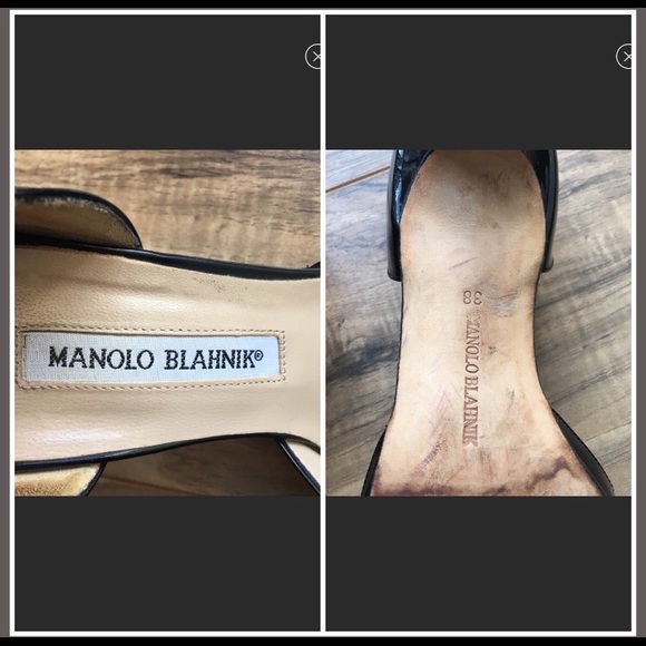 Manolo Blahnik Black Patent Leather Pumps - Picture 4 of 8